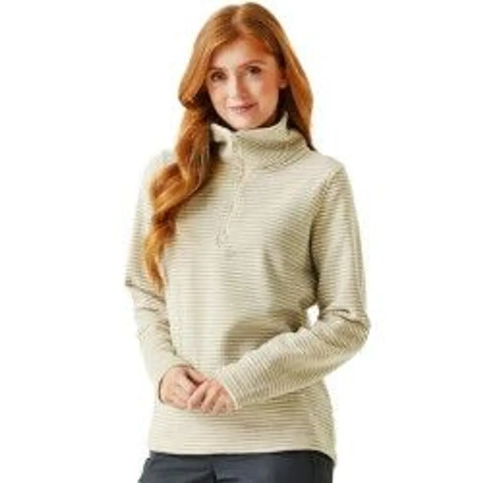 REGATTA  WOMEN'S SOLENNE HALF ZIP FLEECE LIGHT VANILLA SIZE 26