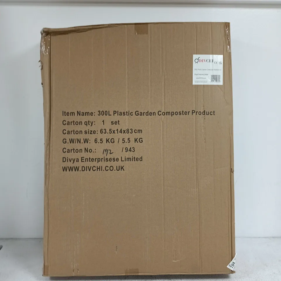 DIVCHI 300L PLASTIC GARDEN COMPOSTER