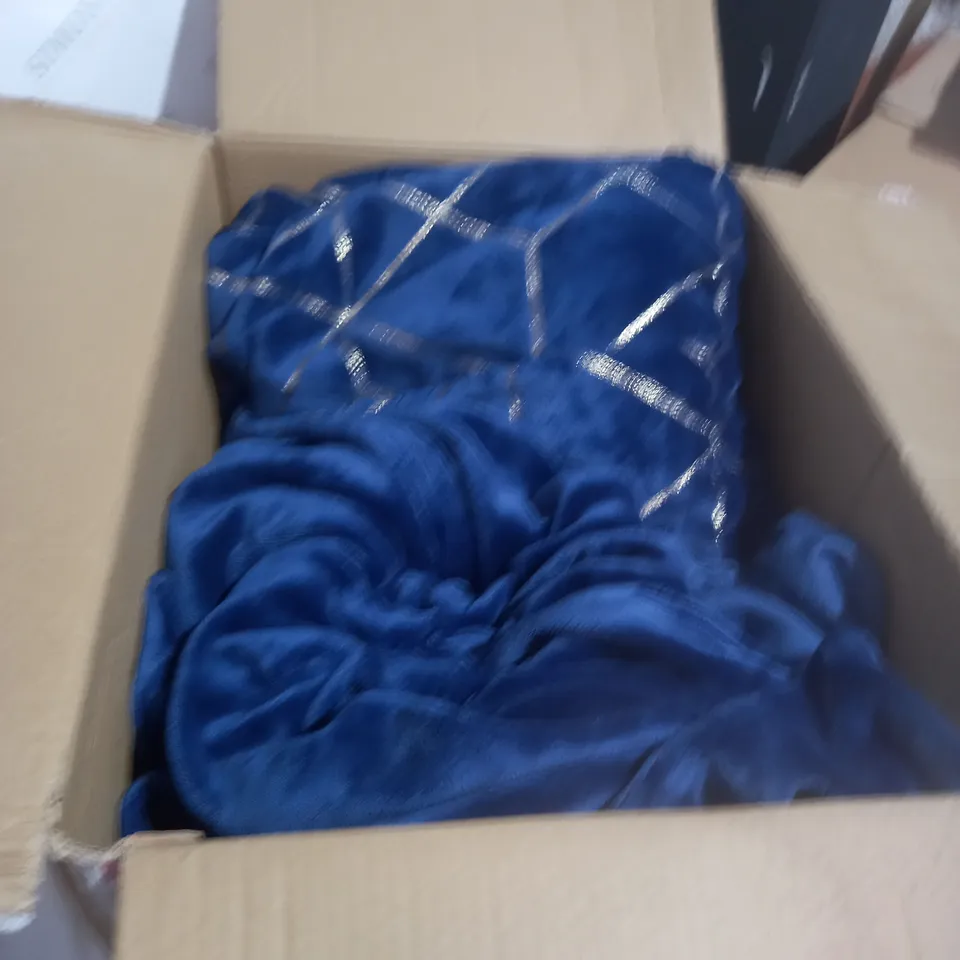 COZEE HOME GEOMETRIC NAVY DUVET SET KING SIZE 