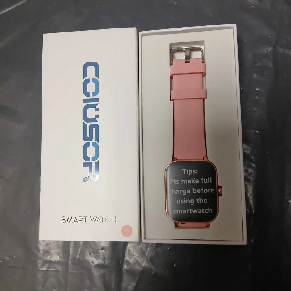 COIOSOR SMARTWATCH – PINK STRAP, BOXED 
