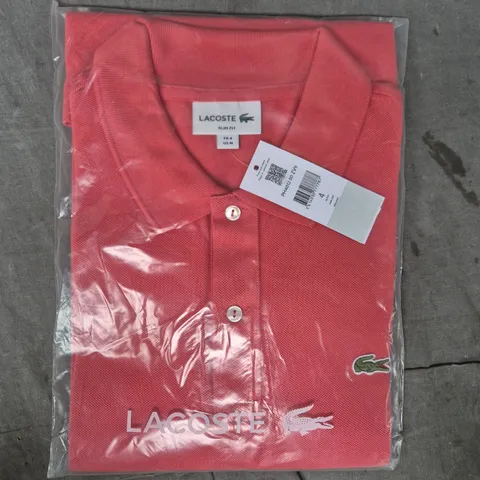 LACOSTE SLIM FIT POLO SHIRT – PINK – UK M (FR 4 / US M)