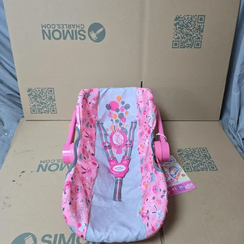 BABY BORN ZAPF CREATION DOLL CAR SEAT – PINK