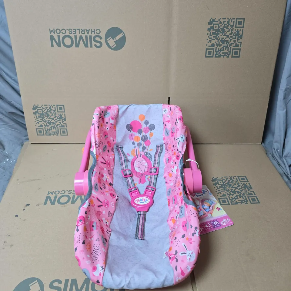 BABY BORN ZAPF CREATION DOLL CAR SEAT – PINK