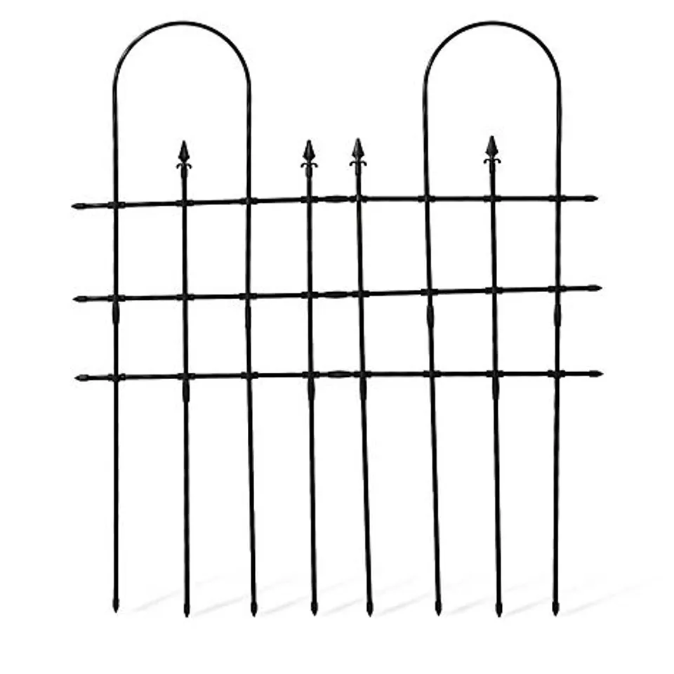 MY GARDEN STORIES GALVANISED STEEL PICKET FENCE PLANT SUPPORT PANELS