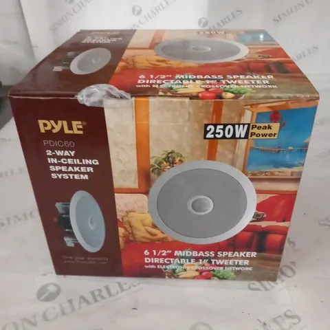 BOXED PYLE PDIC60 IN CEILING 2 WAY SPEAKER SYSTEM