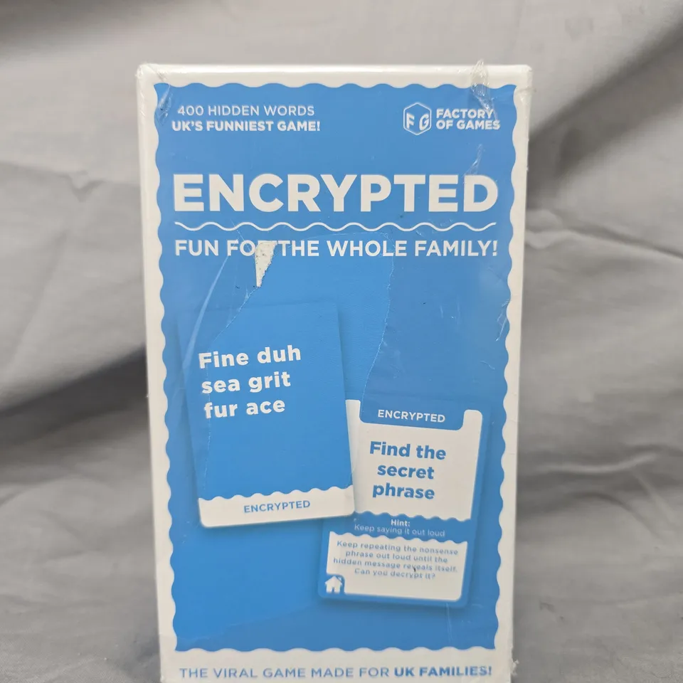 SEALED ENCRYPTED PARTY CARD GAME