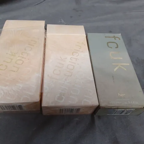 THREE ASSORTED FCUK FRAGRANCES