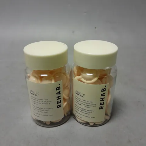 LOT OF 2 REHAB 30 DOSE 1.0 HAIR OIL AMPOULES