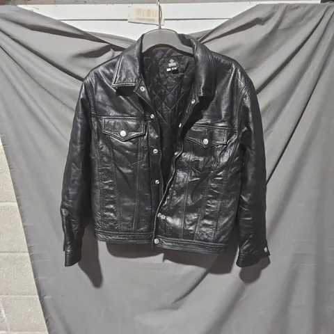 VERSACE JEANS COUTURE LEATHER JACKET β MEN'S, UK SIZE L (ITAL. L) .