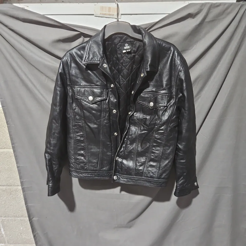VERSACE JEANS COUTURE LEATHER JACKET – MEN'S, UK SIZE L (ITAL. L) .