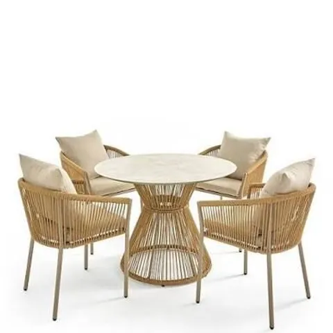 BOXED COLUMBIA 4 SEATER DINING SET (3 BOXES)