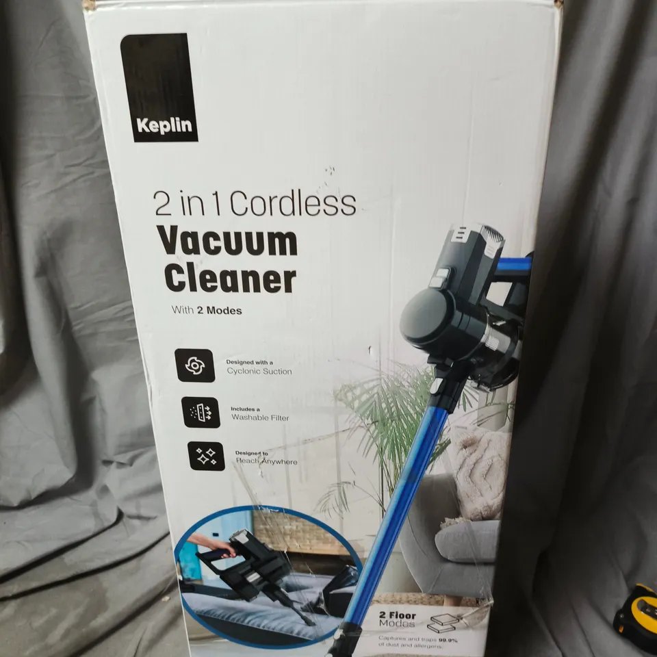 KEPLIN 2-IN-1 CORDLESS VACUUM CLEANER – BOXED