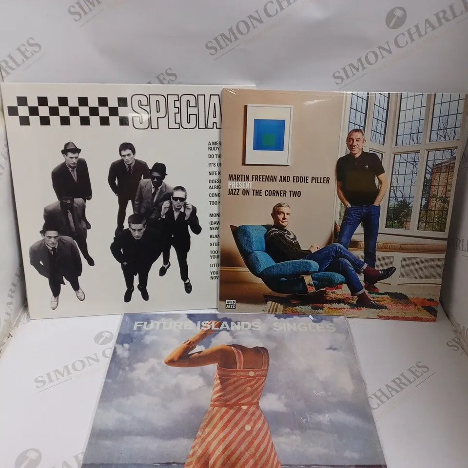 BOX OF APPROX 10 VINYLS INCLUDING FUTURE ISLANDS, THE SPECIALS AND DAFT PUNK