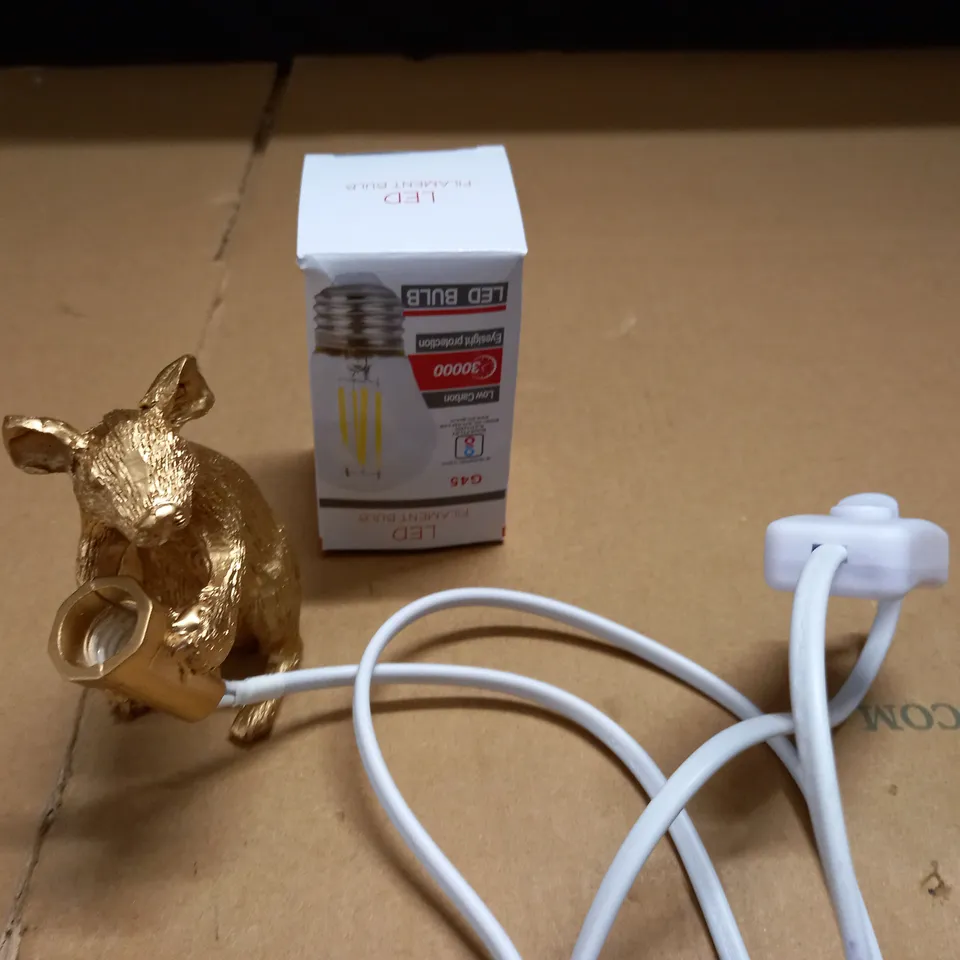 METAL MOUSE THEMED MINI TABLE LAMP