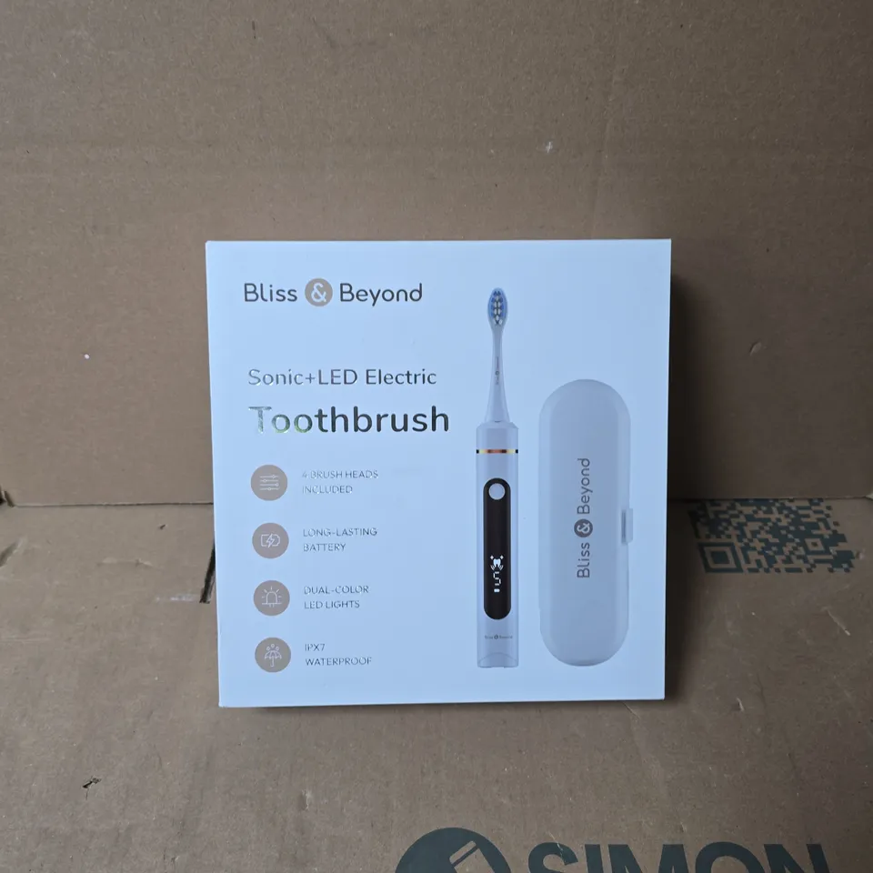 BLISS & BEYOND SONIC+LED ELECTRIC TOOTHBRUSH 