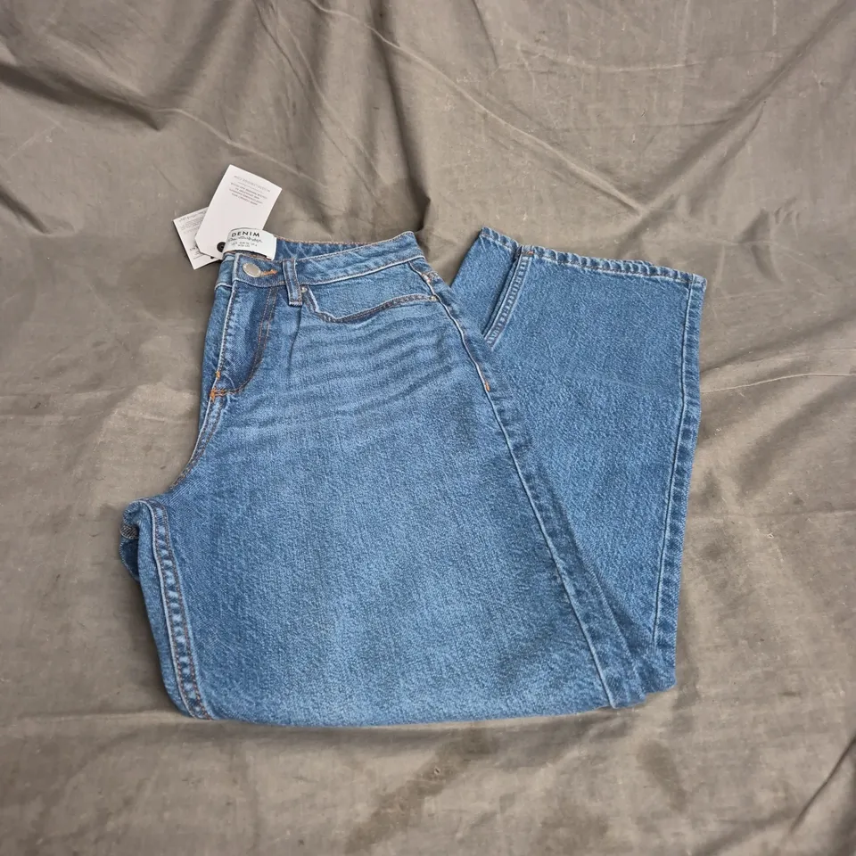 MISS SELFRIDGE HIGH RISE SLIM LEG JEANS IN BLUE DENIM SIZE 8