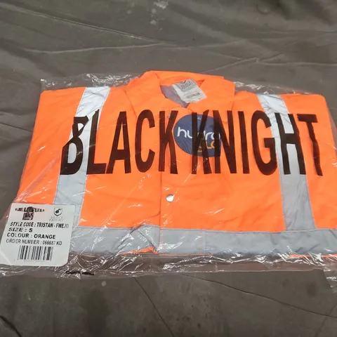 BAGGED BLACK KNIGHT TRISTAN HIGH VISIBILITY WARNING JACKET IN ORANGE - SMALL
