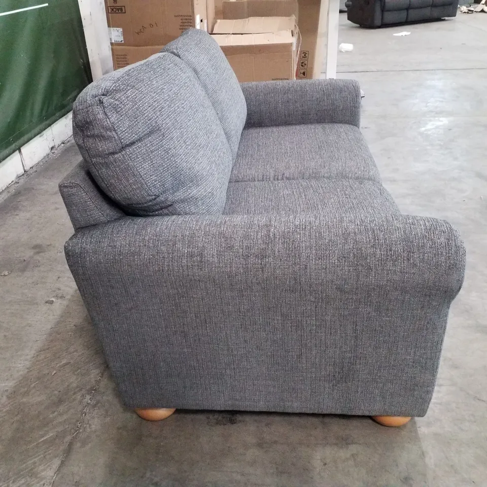 QUALITY DESIGNER 2 SEATER SOFA - GREY FABRIC
