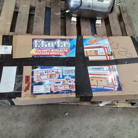 CLARKE BOLTLESS SHELVING UNIT KIT – 2M WIDE, BOXED
