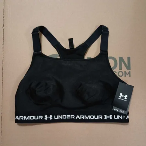 UNDER ARMOUR WOMENS COMPRESSION SPORTS BRA IN BLACK - XL