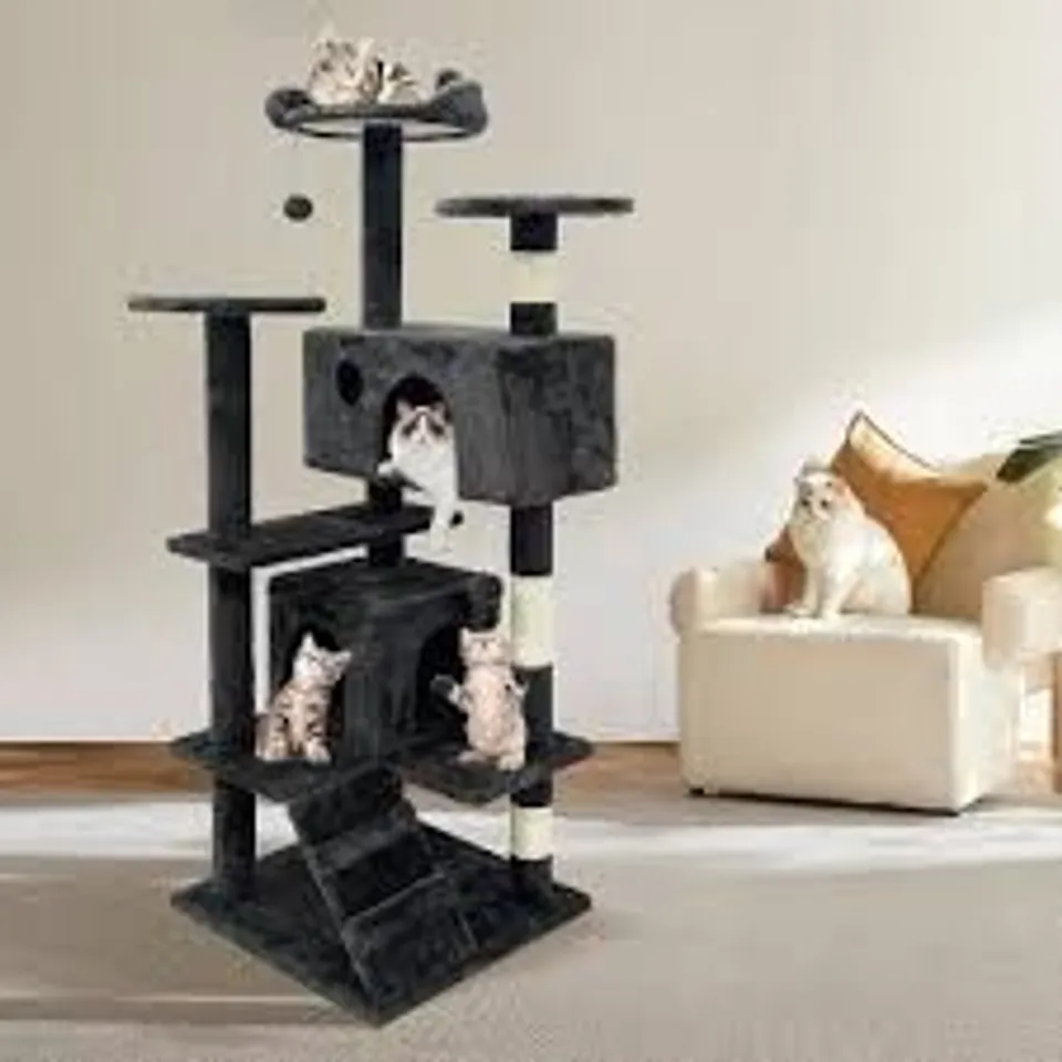 BOXED CAT PLAY/SCRATCHING TREE