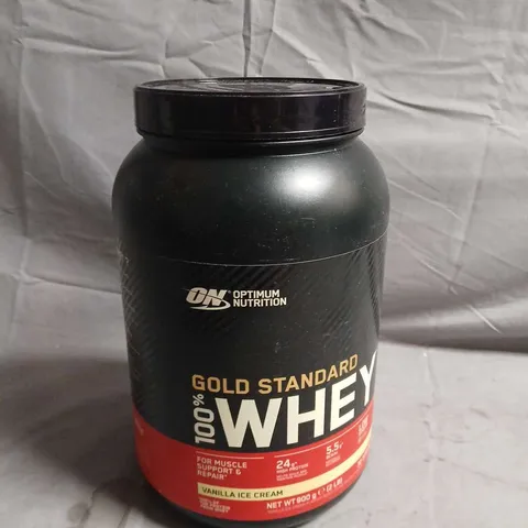 OPTIMUM NUTRITION GOLD STANDARD 100% WHEY PROTEIN POWDER – VANILLA ICE CREAM, 900 G