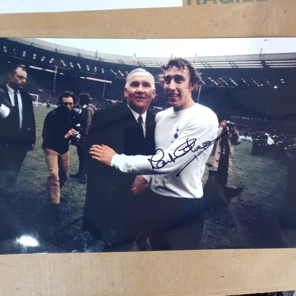 SMALL ASSORTMENT OF MARTIN CHIVERS SIGNED FOOTBALL PHOTOS