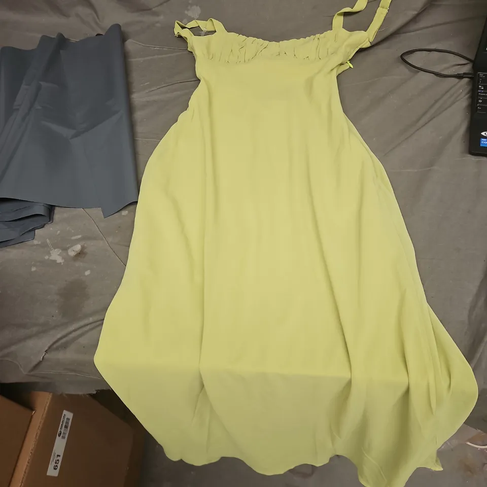 BILLY J WOMEN'S DRESS - LIME YELLOW, UK SIZE 8