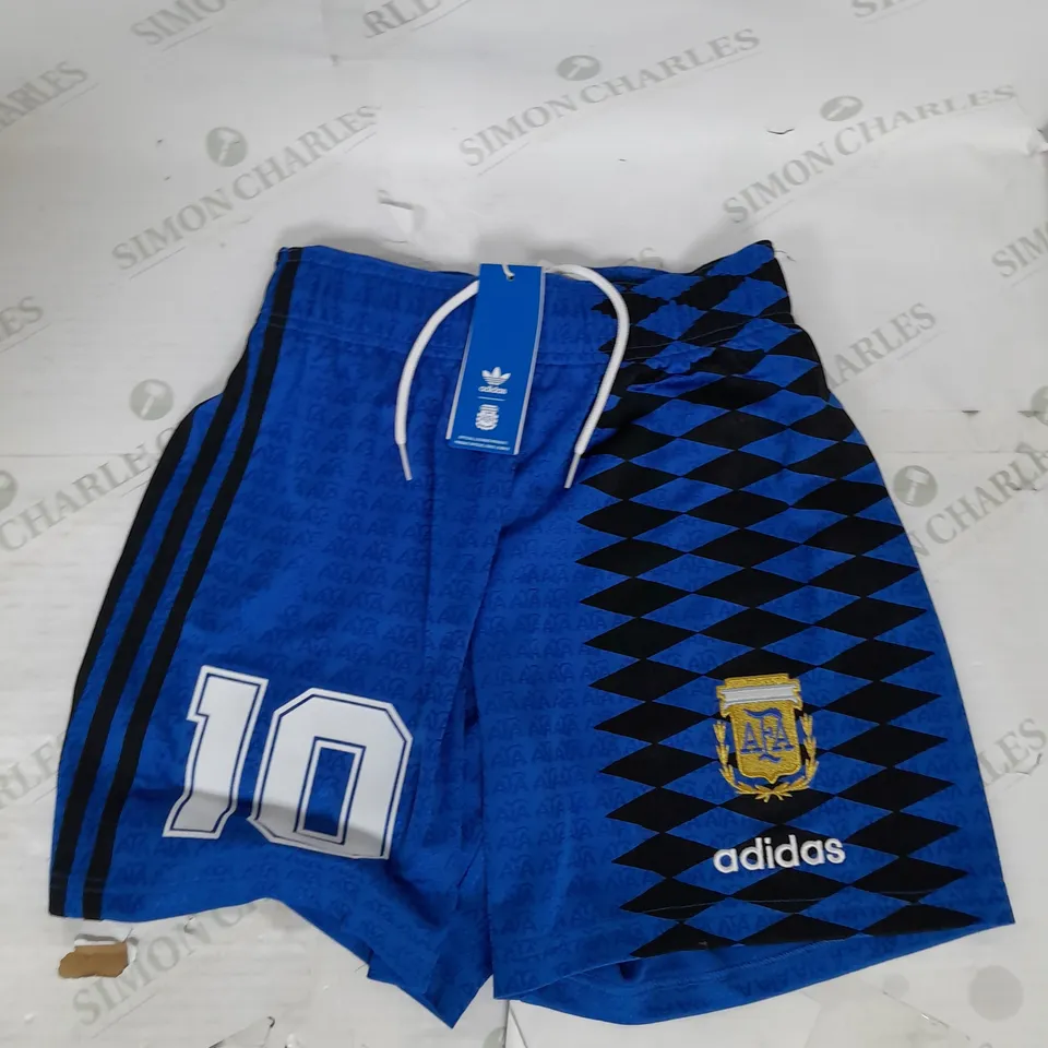 ADIDAS PRINTED SHORTS IN BLUE SIZE S
