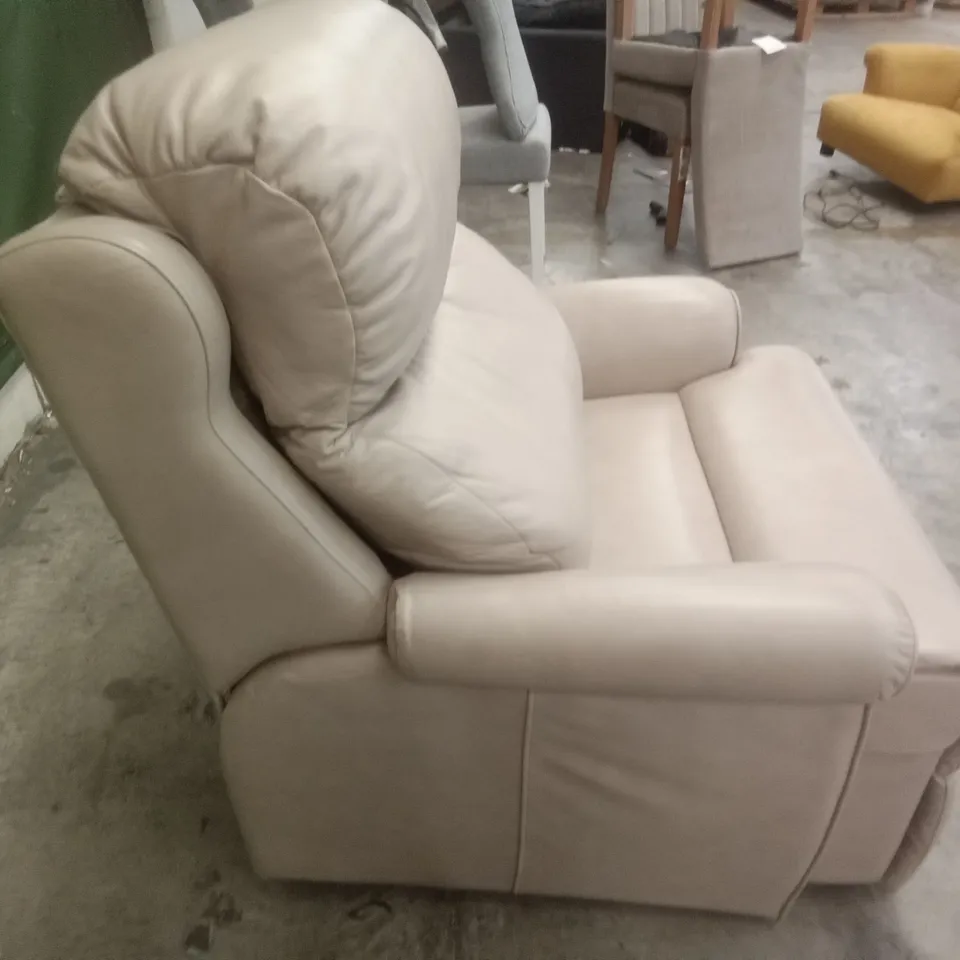 DESIGNER G PLAN MADE NETTLETON ARMCHAIR - REGENT PLASTER LEATHER 