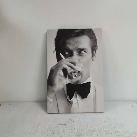 ROGER MOORE JAMES BOND CANVAS ART 60 X 40IN