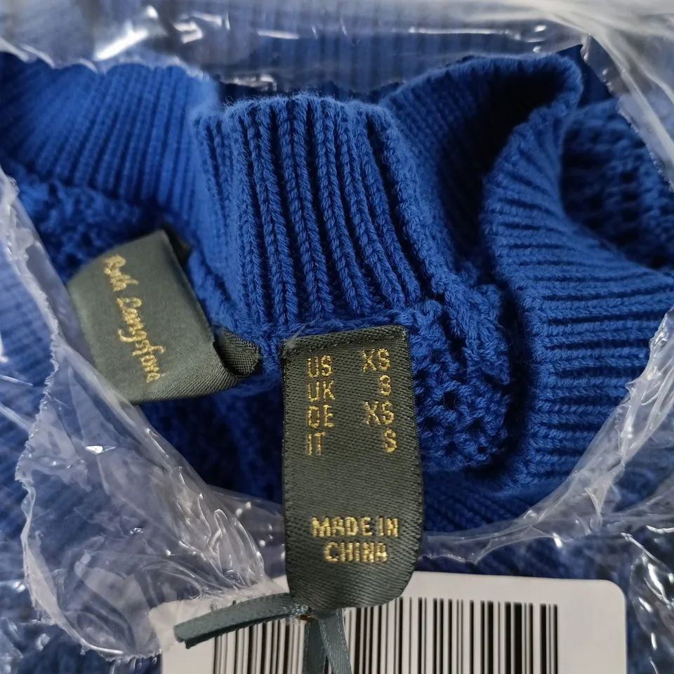 RUTH LANGFORD FASHION BLUE KNIT SWEATER – UK S (US XS)