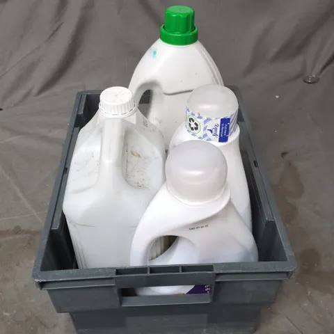 TOTE OF APPROXIMATELY  ASSORTED LIQUID ITEMS TO INCLUDE: PERSIL COLOUR PROTECT LIQUID DETERGENT 