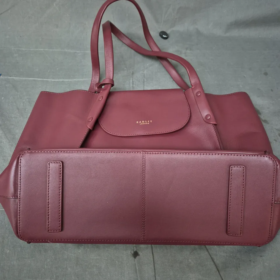 RADLEY LONDON LEATHER TOTE BAG – MAROON