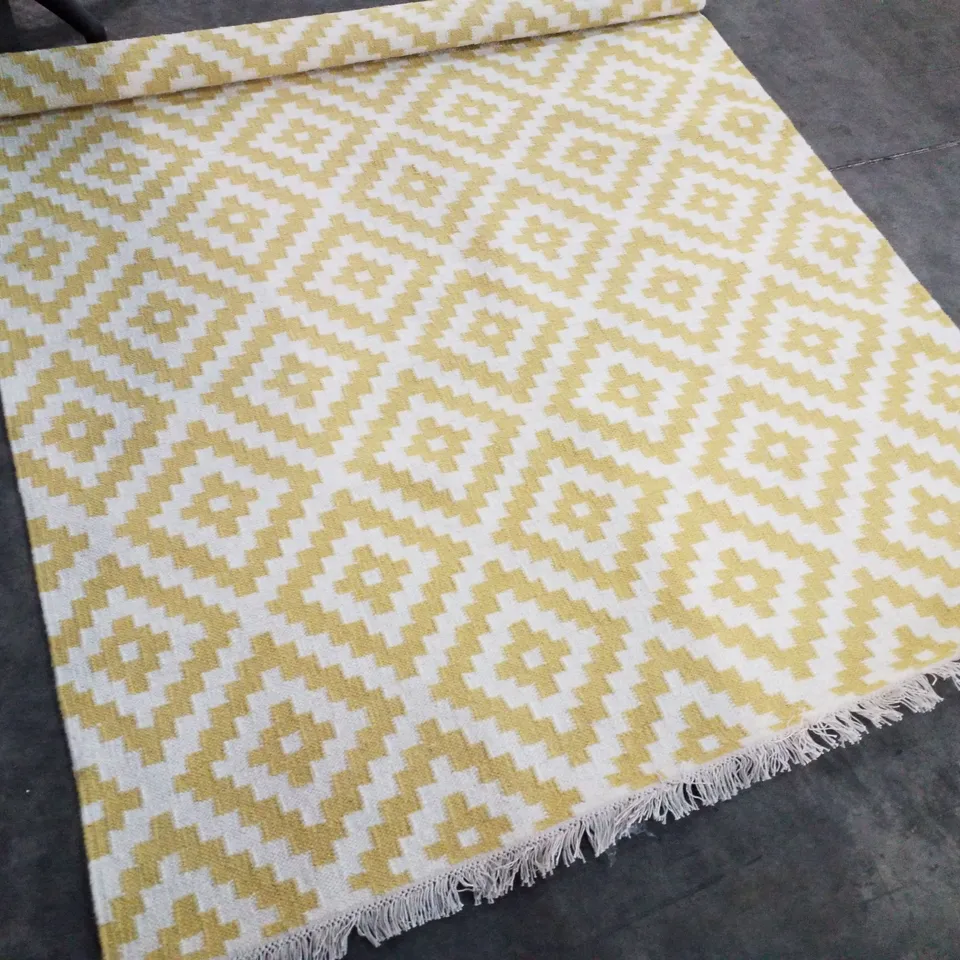 BRAND NEW PACO HOME KENITRA 500 RUG IN YELLOW-WHITE - 160×230CM