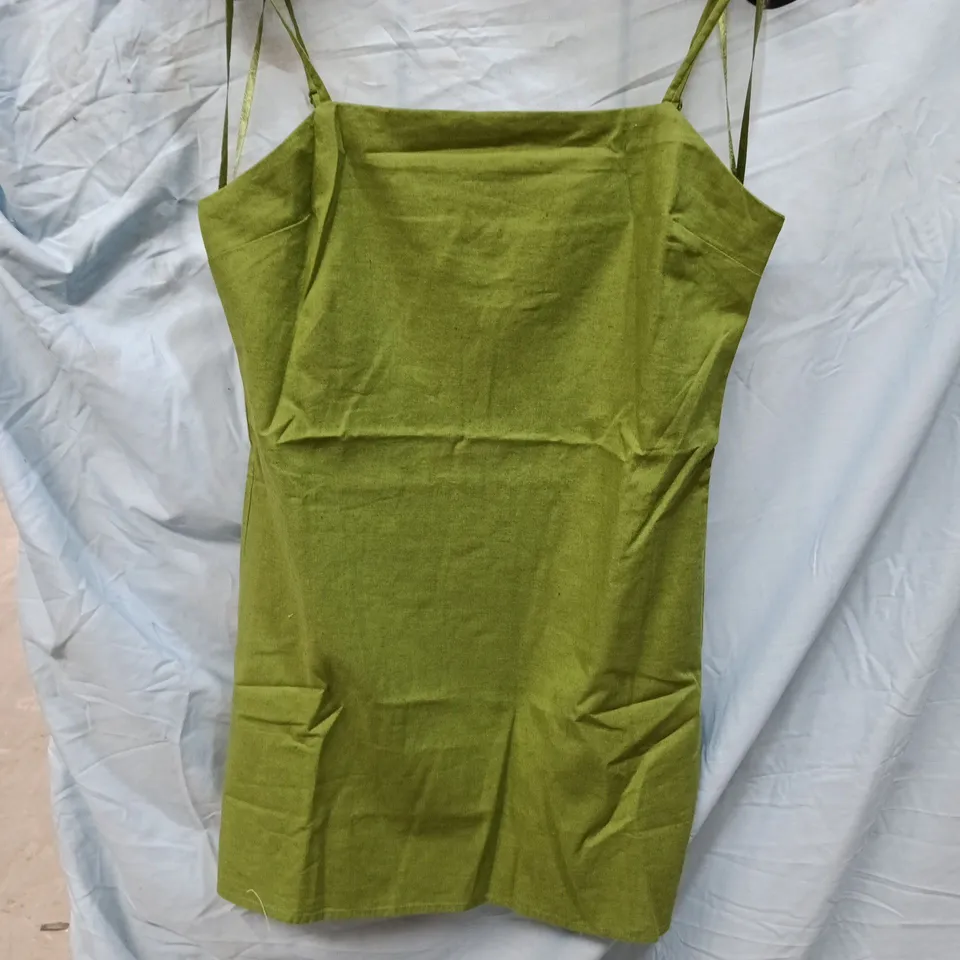 NOBODY'S CHILD PALMA MINI DRESS - GREEN, UK 12 (EU40, USA 8)