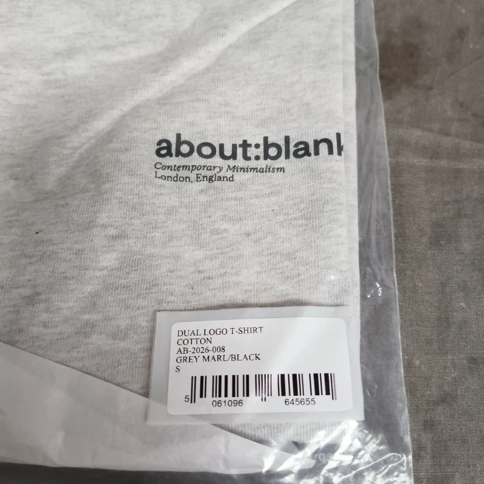 BAGGED ABOUT:BLANK DUAL LOGO T-SHIRT – SIZE S