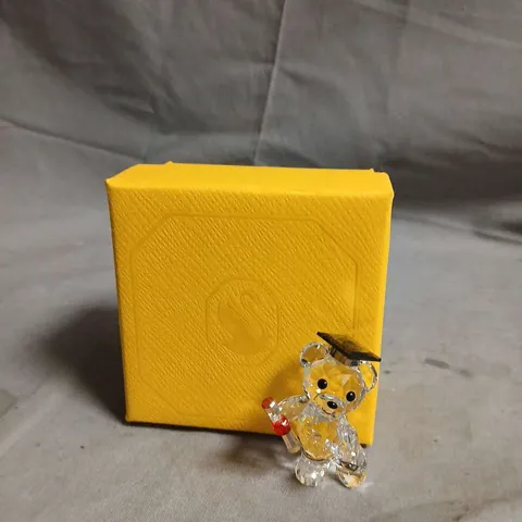 BOXED SWAROVSKI CRYSTAL BEAR GRADUATION FIGURINE
