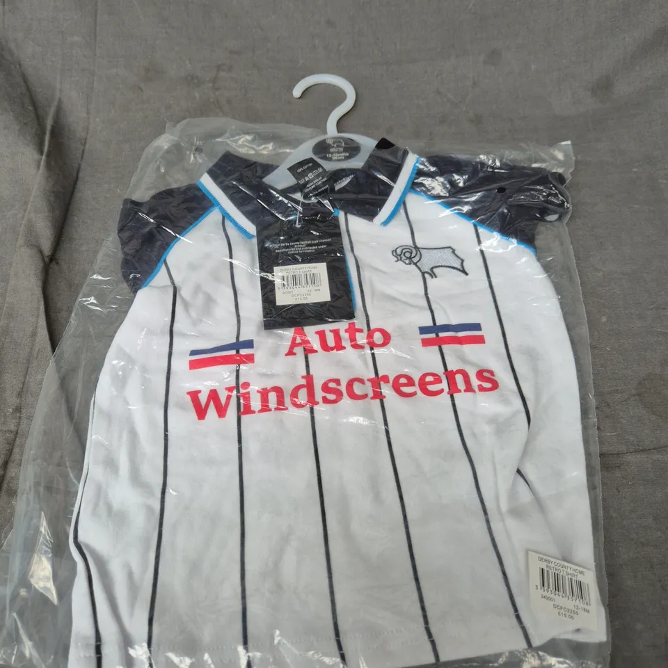 DERBY COUNTY FC HOME SHIRT – KIDS - SIZE 12/18 M