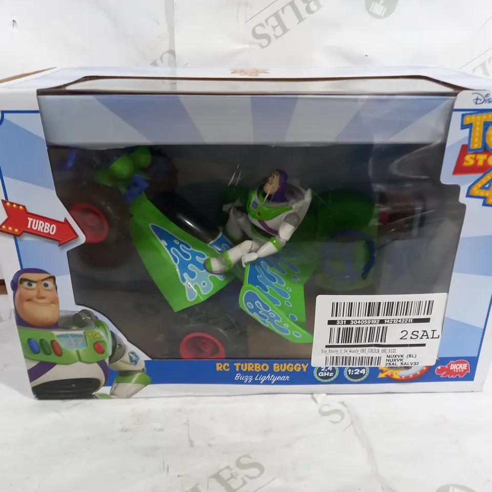 BOXED DISNEY PIXAR TOY STORY 4 RC TURBO BUGGY WOODY RRP £35