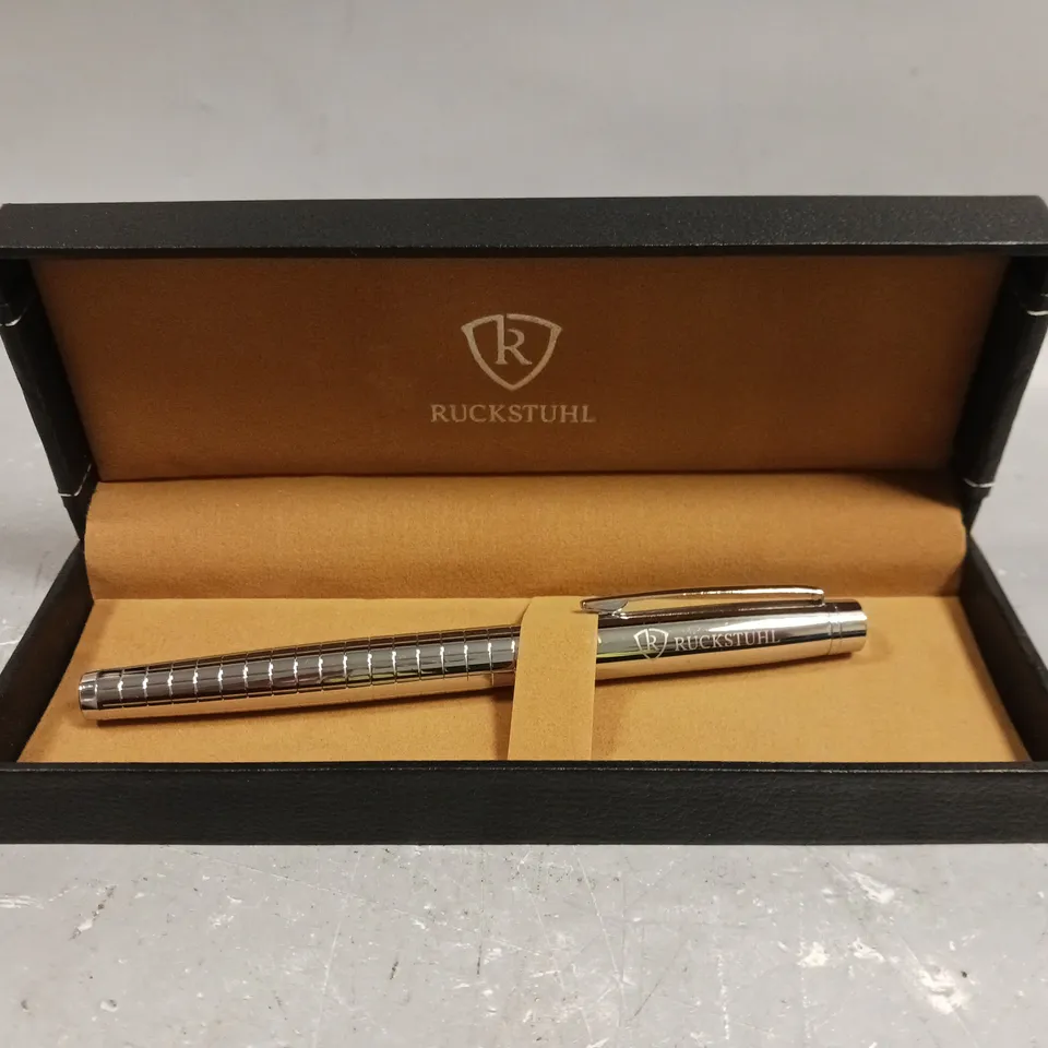 RUCKSTUHL STAINLESS STEEL LUXURY PEN IN GIFT BOX