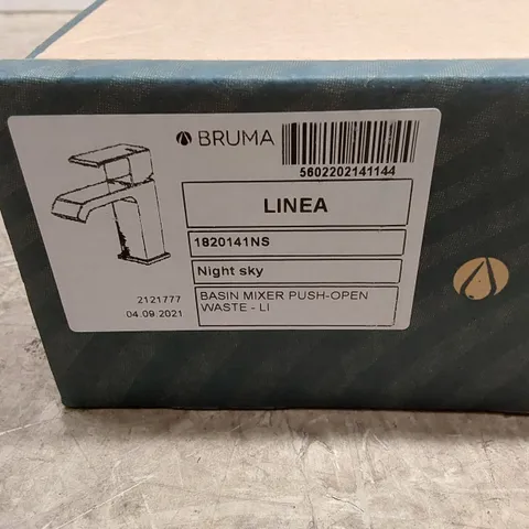 BOXED BRUMA LINEA BASIN MIXER AND PUSH-OPEN WASTE - NIGHT SKY