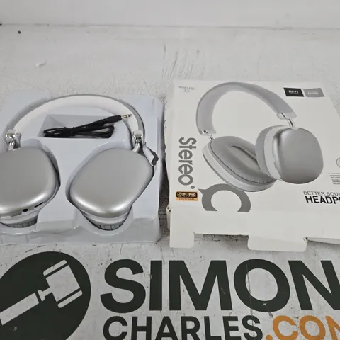 WIRELESS OVER-EAR HEADPHONES – SILVER