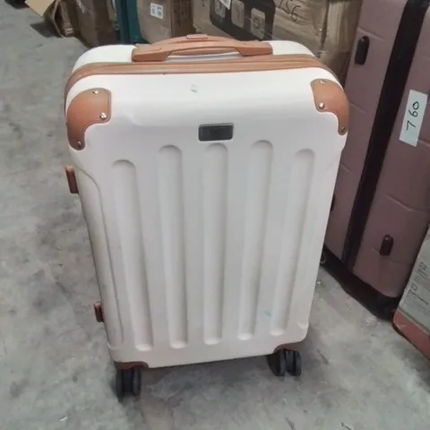 MEDIUM SUITCASE CREAM & BROWN