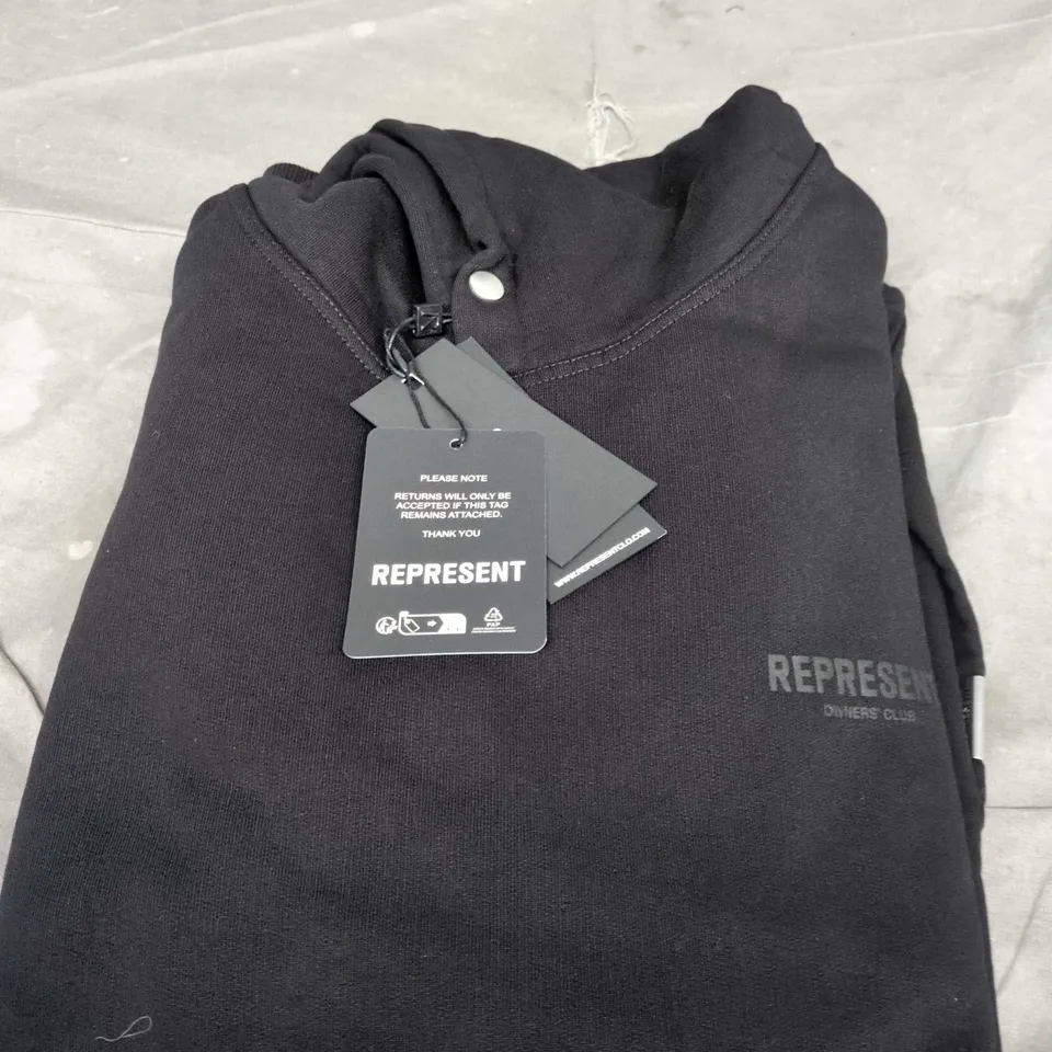 REPRESENT BLACK HOODIE SIZE XL