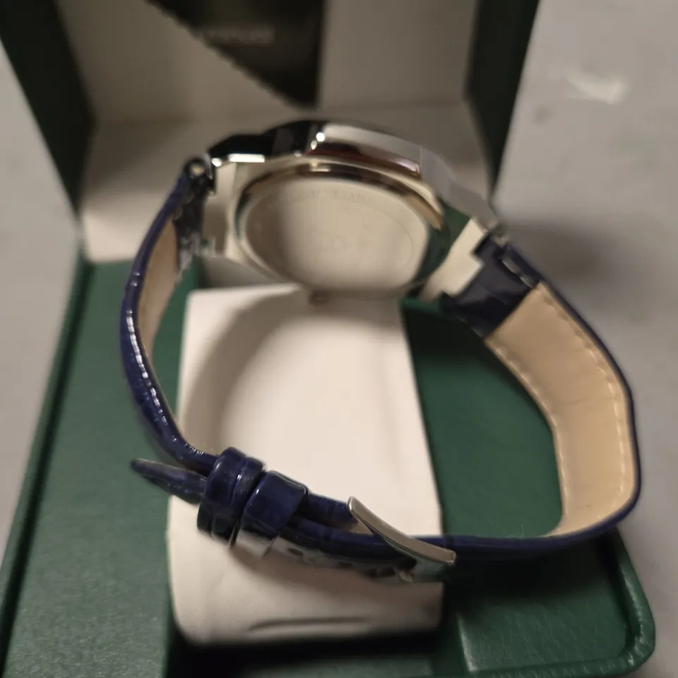 BOXED FRANK SCHMIDT AMBASSADOR BLUE DIAL WATCH