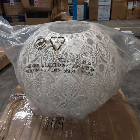 BOXED 20cm H X 23cm W METAL ROUND PENDANT SHADE