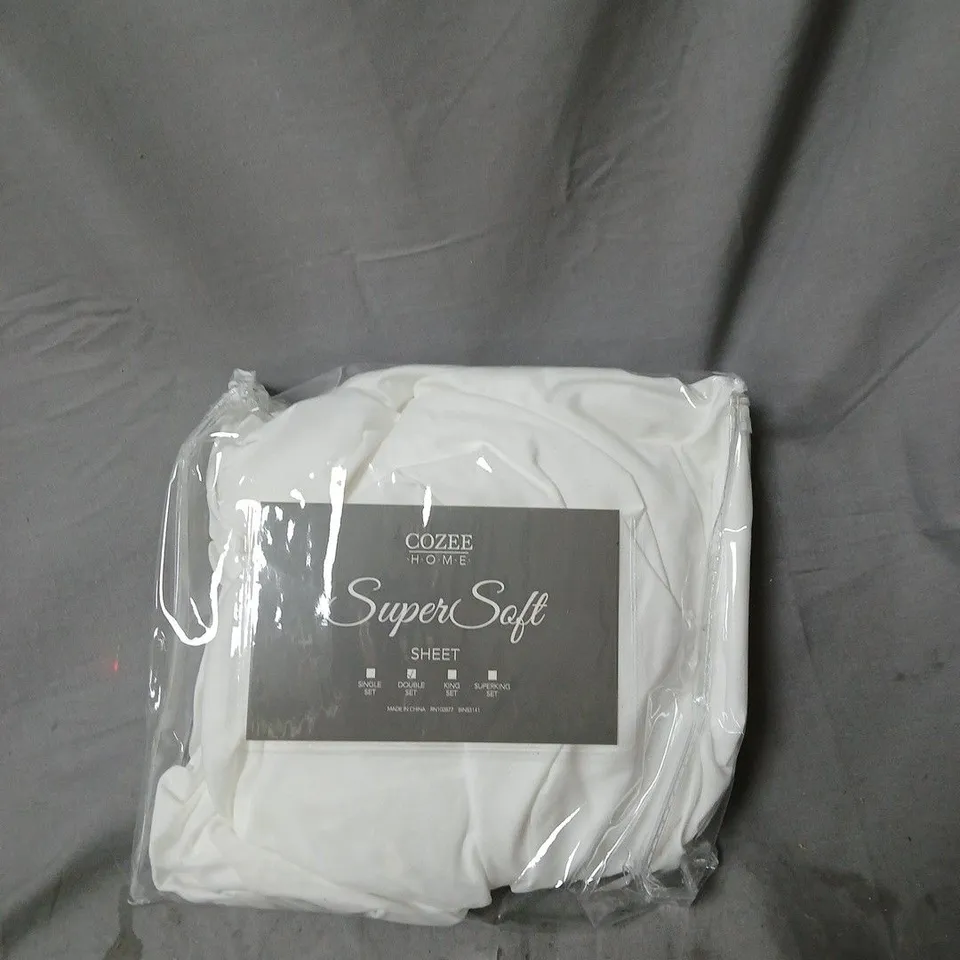 COZEE HOME SUPERSOFT SHEET SET – WHITE
