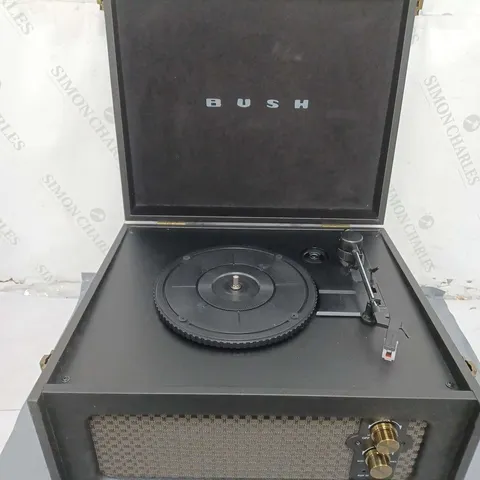 BUSH PORTABLE WOODEN TURNTABLE IN BLACK