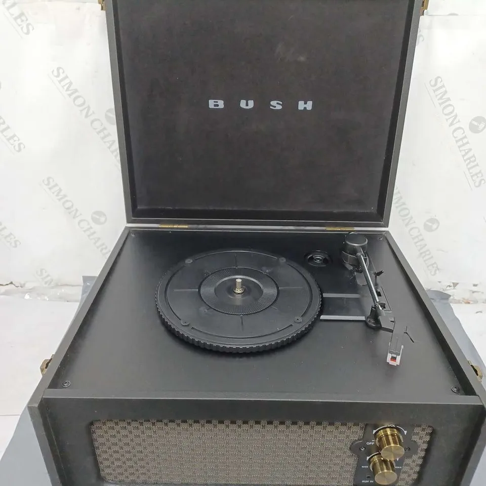 BUSH PORTABLE WOODEN TURNTABLE IN BLACK